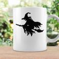 Halloween Scary Old Witch On Broom Art Design Pattern Coffee Mug Gifts ideas