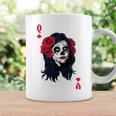 Halloween Sugar Skull With Red Floral Halloween Gift By Mesa Cute Coffee Mug Gifts ideas