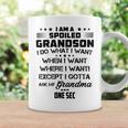 I Am A Spoiled Grandson I Do What I Want When I Want Where I Want Except I Gotta Ask My Grandma One Sec V2 Coffee Mug Gifts ideas