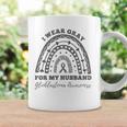 I Wear Gray For My Husband Glioblastoma Awareness Rainbow Coffee Mug Gifts ideas