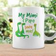 Kids My Mimi And Papa Love Me Dinosaur Grandson Coffee Mug Gifts ideas