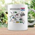 Map Of Missouri Landmarks Major Cities Roads Flag Coffee Mug Gifts ideas