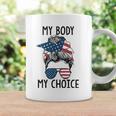 My Body My Choice Pro Choice Messy Bun Us Flag Feminist Coffee Mug Gifts ideas