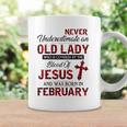 Never Underestimate An Old Lady Who Is Covered By February Coffee Mug Gifts ideas