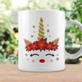 New Christmas Unicorn Face Santicorn Poinsettia Crown Cute Coffee Mug Gifts ideas