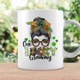 One Lucky Grammy Shamrock Plaid Leopard St Patricks Day Coffee Mug Gifts ideas