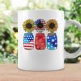 Patriotic Jar Sunflower American Flag Funny 4Th Of July Coffee Mug Gifts ideas