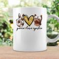 Peace Love Yorkie Dog Lovers Yorkshire Terrier Dad Mom Gift Coffee Mug Gifts ideas