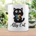 Rainbow Ally Cat Lgbt Gay Pride Flag Heart Men Women Kids Coffee Mug Gifts ideas