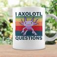 Retro I Axolotl Questions Funny Cute Axolotl Coffee Mug Gifts ideas