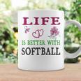 Softball Sport Lover Life Is Better With Softball Coffee Mug Gifts ideas