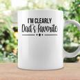 Womens Im Clearly Dads Favorite Son Daughter Funny Cute Coffee Mug Gifts ideas