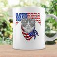 Womens Merica Cat Happy 4Th Of July American Flag Great Family Gift V-Neck Coffee Mug Gifts ideas