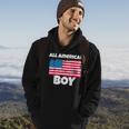 All American Boy Usa Flag Distressed 4Th Of July Hoodie Lifestyle