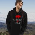 Choose Love Buffalo Red And White Hoodie Lifestyle