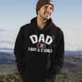 Dad Of One Boy And Two Girls Hoodie Lifestyle