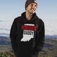 Hoosier Daddy Indiana State Map Gift Zip Hoodie Lifestyle