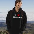 I Heart Johnny Red Heart Hoodie Lifestyle