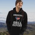 Mens American Grill Expert Dad Fathers Day Bbq 4Th Of July Hoodie Lifestyle