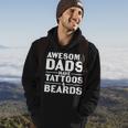 Mens Awesome Dads Have Tattoos And Beards Fathers Day V4 Hoodie Lifestyle