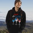 Red Wine Blue 4Th Of July Wine Red White Blue Wine Glasses V4 Hoodie Lifestyle