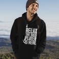 Relax The Bass Player Is Herebass Player Funny Gift Bass Guitar Hoodie Lifestyle