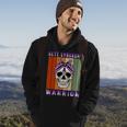 Rett Syndrome Warrior Skull Women Vintage Purple Ribbon Rett Syndrome Rett Syndrome Awareness Hoodie Lifestyle