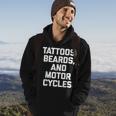 Tattoos Beards & Motorcycles Funny Biker Motorcycle Hoodie Lifestyle