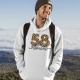 58Th Birthday Fabulous 58 Years Old Cool Leopard Birthday Hoodie Lifestyle