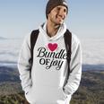 Baby Shower Text Design Bundle Of Joy Heart Hoodie Lifestyle