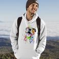 Colorful Pit-Bull Terrier Dog Love-R Dad Mom Boy Girl Funny Hoodie Lifestyle