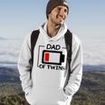Dad Of Twins Low Battery Tired Twins Dad Hoodie Lifestyle