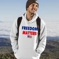 Freedom Matters American Flag Patriotic Hoodie Lifestyle