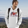 Funny 4Th Of July Peace Love Trump Merica Usa Flag Patriotic Hoodie Lifestyle