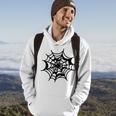 Halloween Spider Web Pattern Hoodie Lifestyle