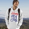 Happy 4Th Of July Dark Red Blue Text Hoodie Lifestyle