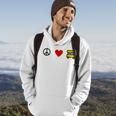 Peace Love Rv Camp Van Travel Fun Graphic Travel Hoodie Lifestyle