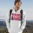 Pink Roses In Garden Hoodie Lifestyle