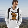 Puggle Dog Snuggles Funny Cute Pug Beagle Mom Dad Hoodie Lifestyle