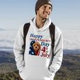 Red Goldendoodle Happy Independence Day 4Th Of July American Flag Hoodie Lifestyle