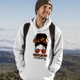 Teacher African Women Messy Bun Teach Black History Month Hoodie Lifestyle