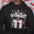 11 Years Old Gymnast 11Th Birthday Girl Tumbling Gymnastics Hoodie Unique Gifts