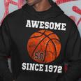 50Th Birthday Basketball Player 50 Years Old Vintage Retro Hoodie Funny Gifts