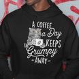 A Coffee A Day Keeps The Grumpy Away - Coffee Lover Caffeine Hoodie Unique Gifts
