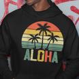 Aloha Hawaii Hawaiian Island Palm Beach Surfboard Surf Retro Hoodie Personalized Gifts