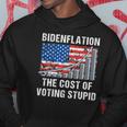 American Flag With Inflation Graph Funny Biden Flation Hoodie Unique Gifts