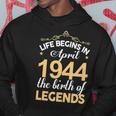 April 1944 Birthday Life Begins In April 1944 V2 Hoodie Funny Gifts