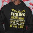 Ask Me About Trains Funny Train And Railroad Hoodie Unique Gifts