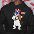 Basset Hound Dabbing Dog Dad 4Th Of July Hoodie Funny Gifts