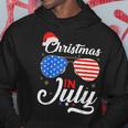 Christmas In July Funny 4Th Of July Beach Summer Christmas Hoodie Funny Gifts